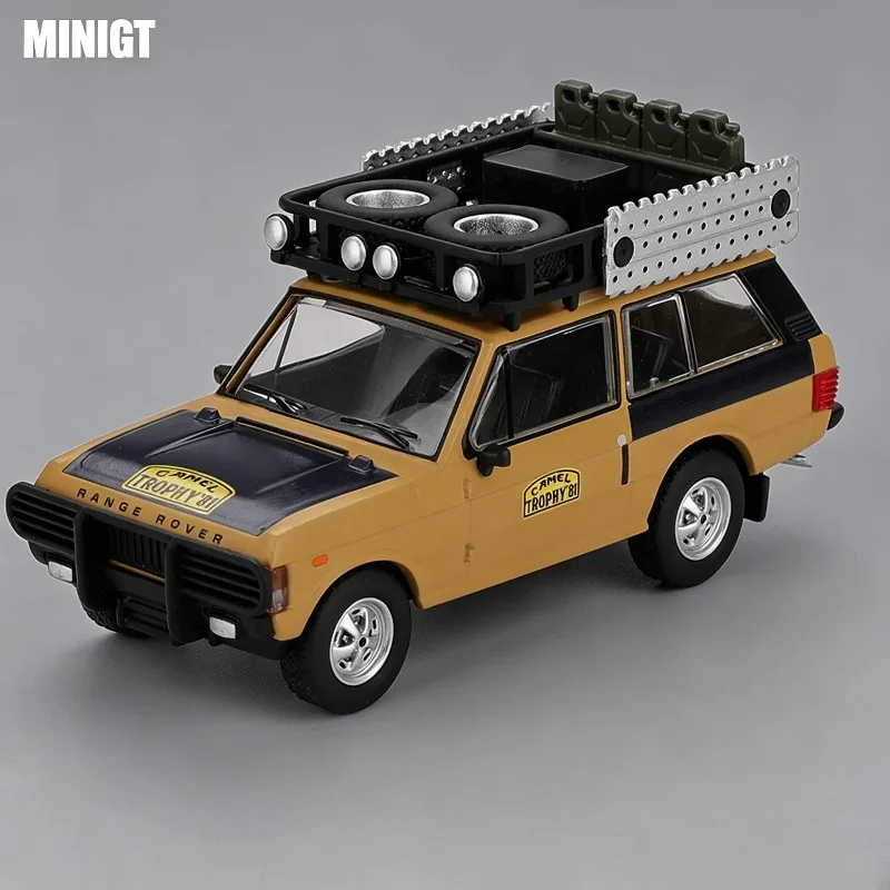 

MINIGT1:64 Alloy 1981 Land Rover Range Rover Camel Cup Racing Simulation Car Model Toy Collection Decoration Item Boys' Gift