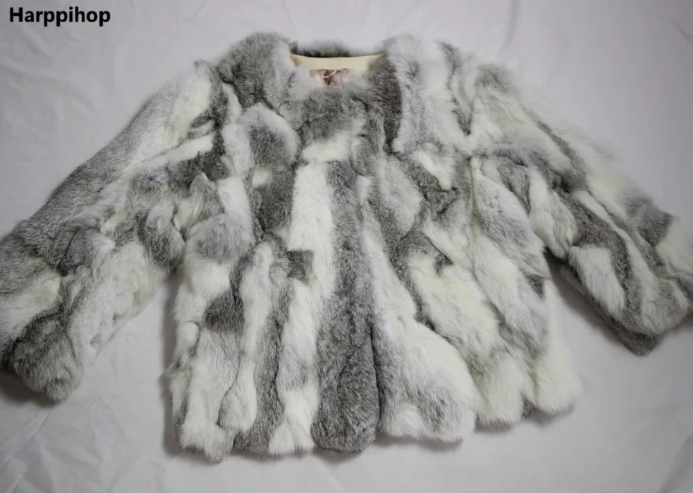 2018 New Real Rabbit Fur Coat Women Fashion Fur Jacket good quality rabbit real fur coat