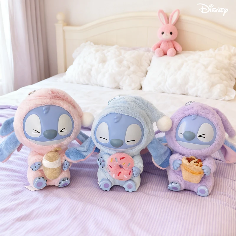 

Disney Stitch Blind Box Bag Eat Some Thing Before Sleep Series Виниловая подвеска Кукла Mystery Box Пушистая кукла-сюрприз Подарки