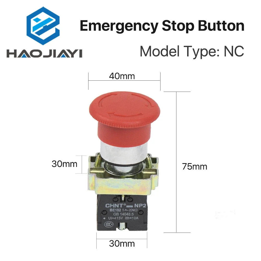 Noodstopknop Nc Voor Co2 Lasergraveersnijmachine