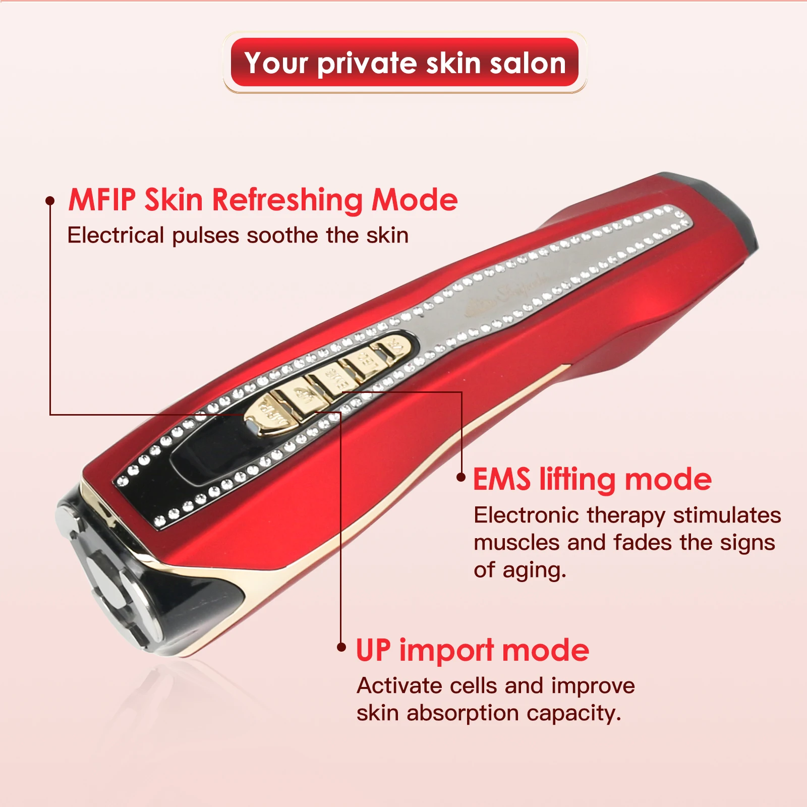 3 in 1 LED Photon Skin Rejuvenation Machine RF&EMS Facial Lifting Beauty Massager Radio Frequency Wrinkle Removal Instrument