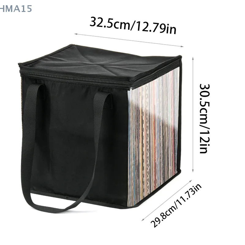 Vinyl Record Opbergtas Stofdichte Draagbare Opbergtas Met Deksel Handvatten Voor 12 Inch Vinyl Albums Boeken Foto Albums Opslag