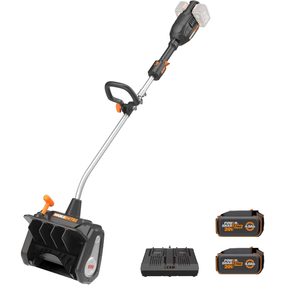 

40V Electric Snow Shovel, 12" Cordless Brushless Motor with Adjustable Handle for Driveways