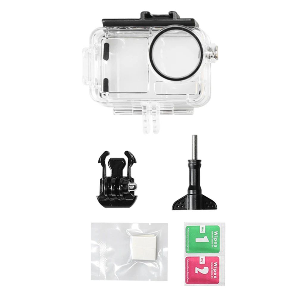 60M/196FT Waterproof Case For DJI Osmo Action 5 Pro/4/3 Underwater Diving Housing Cover Camera Anti-Fog Diving Protective Shell