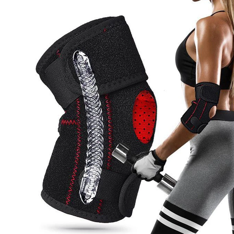 Pad Band Gym Adjustable Tennis Elbow Support Spring Elbow Brace Arthritis Golfers Strap Elbow Protection Lateral Pain Syndrome