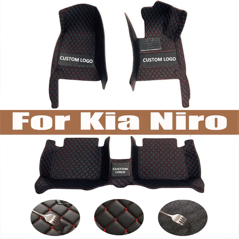 

Car Carpet Floor Mats For Kia Niro SG2 2023 2024 2025 Waterproof Pad Leather Mat Mud Cover Floors Car Accessories Interior Parts