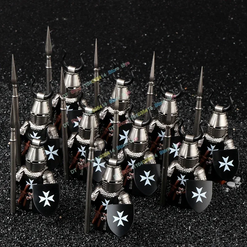 Medieval Knight Weapon Armor Shields Helmet Soldier War Accessories Action Figures Building Blocks Children's Toy Birthday Gifts - Image 2