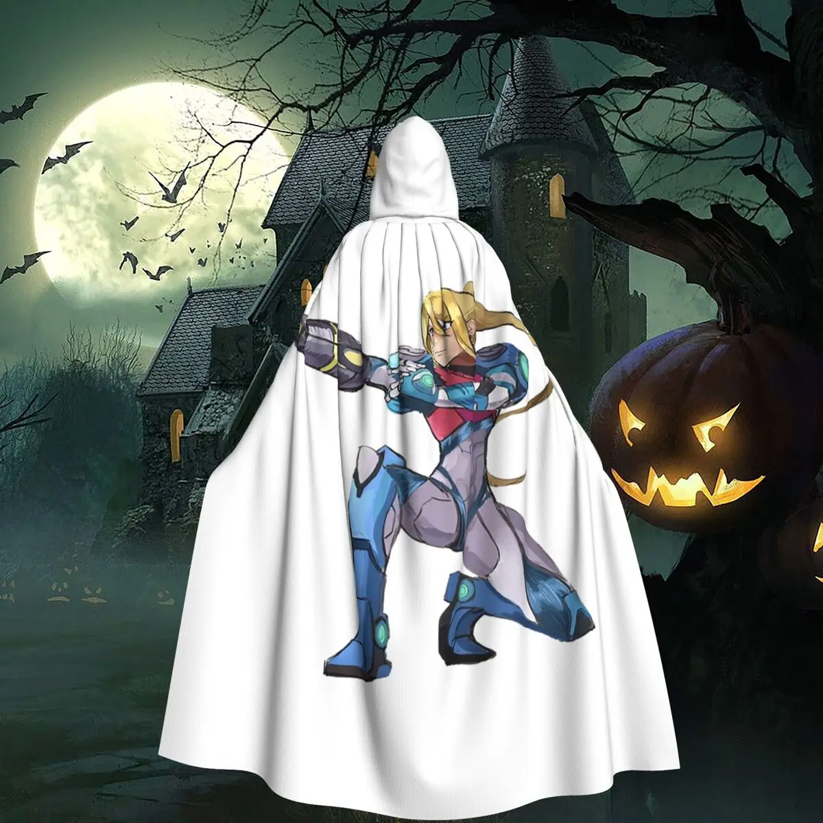More Then Awesome Metroid Dread Samus Aran Metroid Dread Long Hooded Cloak Witch Medieval Costume Cosplay Cape HalloweenCoat