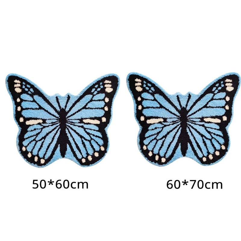 Butterfly Animal Carpet Bedroom Living Room High-End Thickened Special-Shaped Floor Mat Absorbent Floor Mat