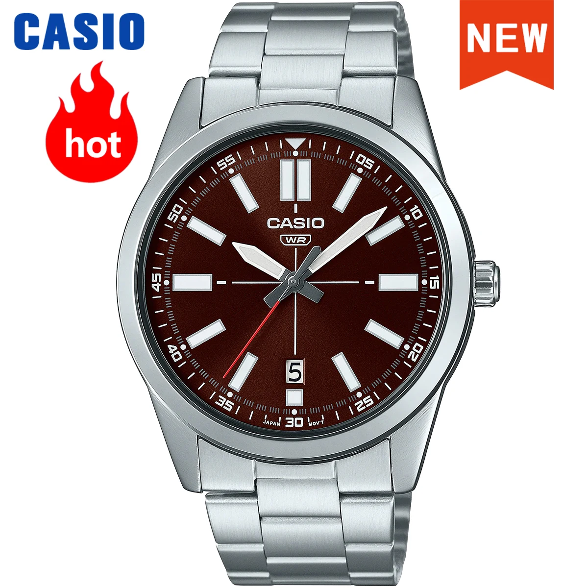 Casio watch for men Business Luminous Pointer Watch Casual Best Gift for Friends reloj hombre relogios masculin MTP-VD02 series