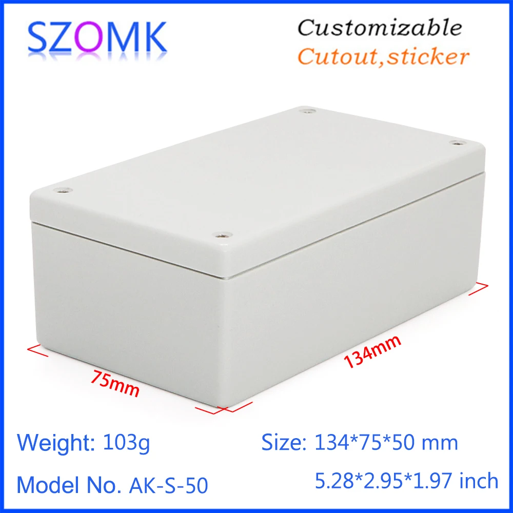 1Piece project design enclosures 134*75*50 mm abs plastic housing case for GPS tracking car motor plastic electronics enclosure