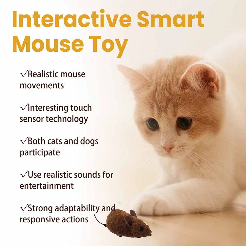 Smart Interactive Mouse Toy Fast Moving Wear Resistant Pet Toy Pet Product