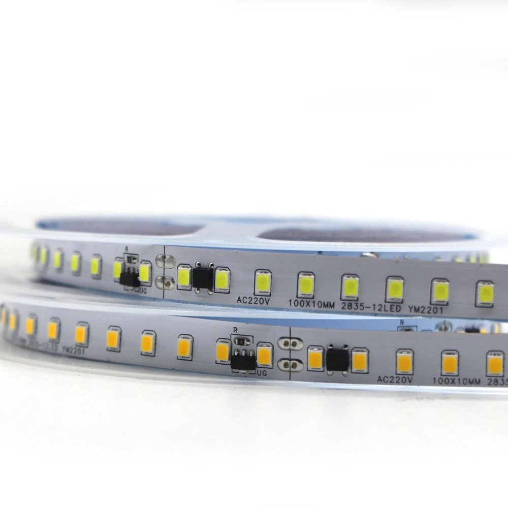 AC 220V 230V 240V 2835 smd Led Strip Light 120LED/m 5m With IC Waterproof White/ Warm White LED TV Backlights For Home Decor