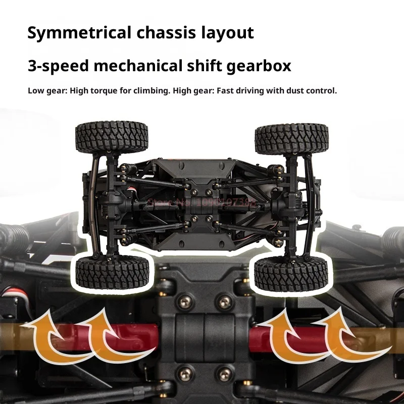 UDIRC RC سيارة التحكم عن بعد بدون فرش UCX2405 سنو ليوبارد 1:24 محاكاة 4WD على الطرق الوعرة تسلق نموذج سيارة لعبة مجسمة هدية