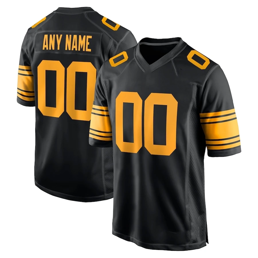 Maillot de football personnalisé pour hommes et femmes, maillot cousu Pittsburgh, jeu américain, personnalisé, n'importe quel nom, numéro, américains