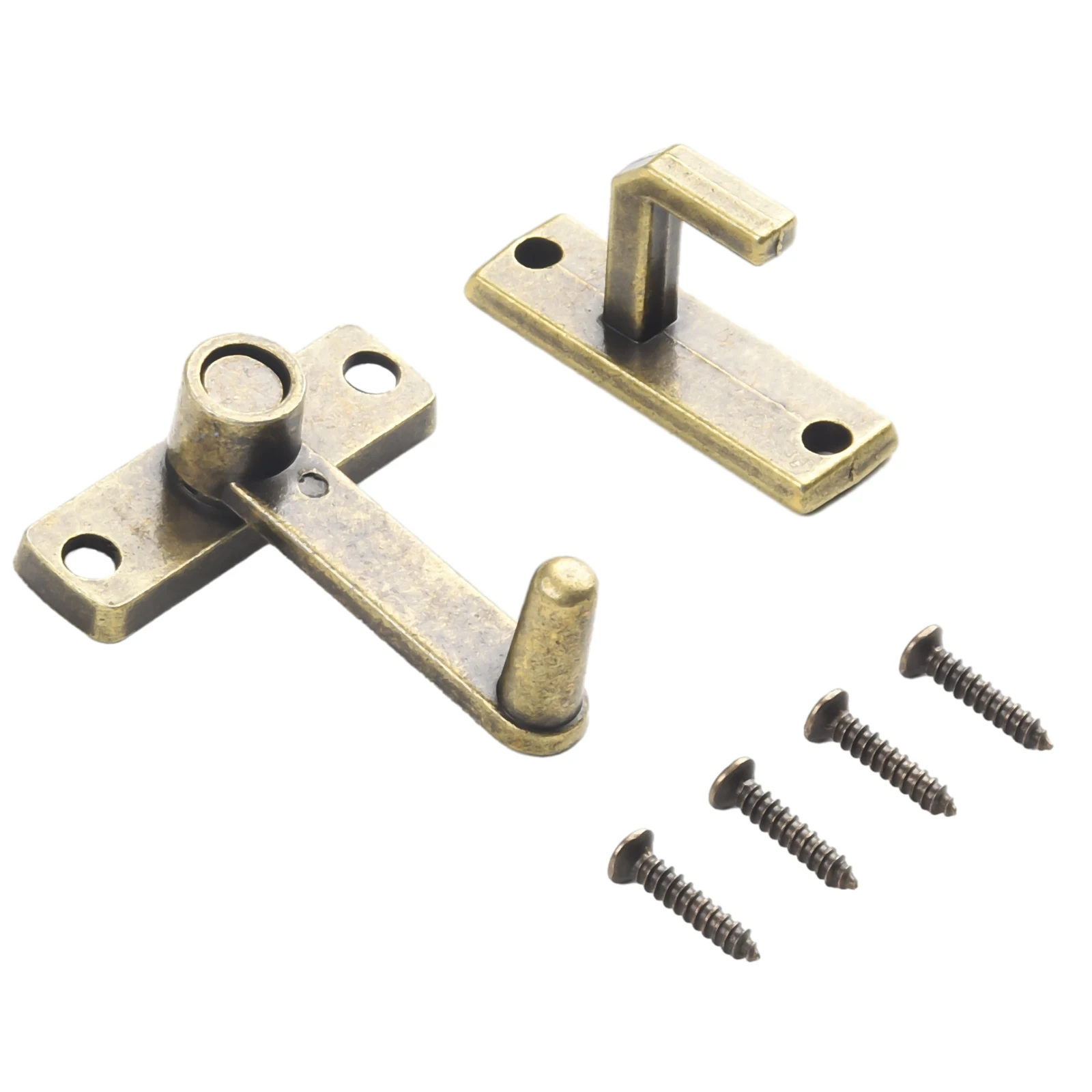 1set Bronze Sliding Window Door Lock Handle Metal Door Latch Home Hardware With Screws For Family Bedrooms Doors Tool Parts