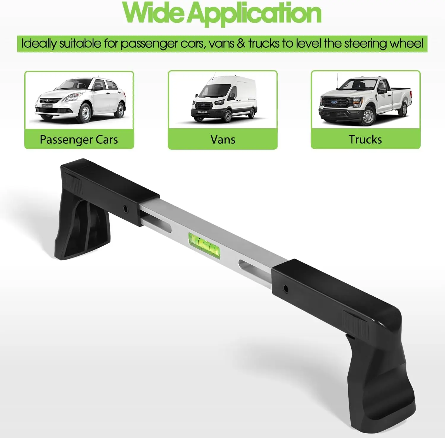 Steering Wheel Level Alignment Tool Universal Use for Passenger Cars,Vans,Trucks with Steering Wheel Internal Diameter 270-340mm