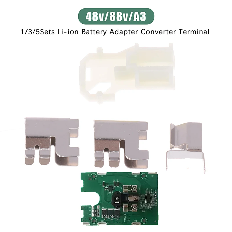 1/3/5Sets PCB BMS Charging Protection Board Connector Terminal 48V/88V/A3 Li-ion Lithium Battery Adapter Converter
