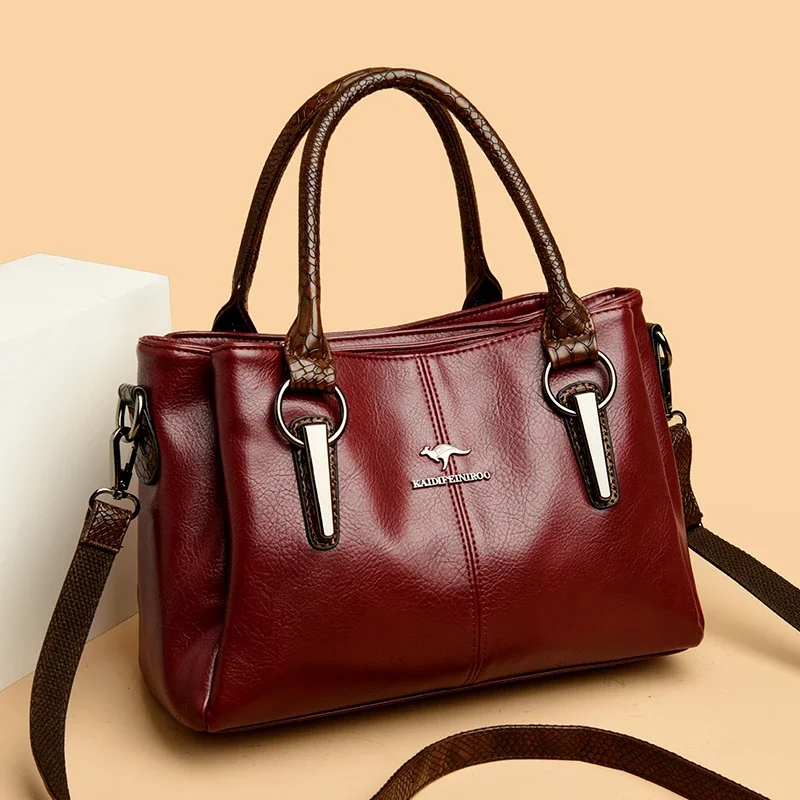 High Quality 3 Layers Soft Leather Ladies Crossbody Bags for Women Luxury Handbags Women Bags Designer  Shoulder Handbags 2024