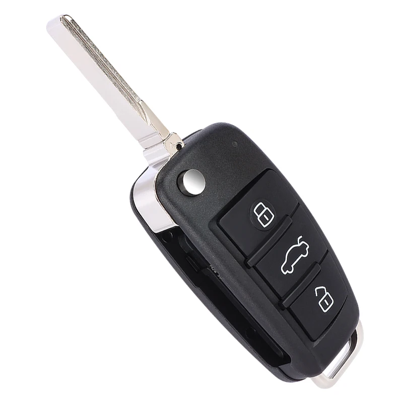 KEYECU ASK 315MHz MQB48 칩 P/N: 81A 837 220J NBGFS1271M 키리스 고 플립 리모컨 키 폽 아우디 A3 2013 2014 2015 2016 2017용