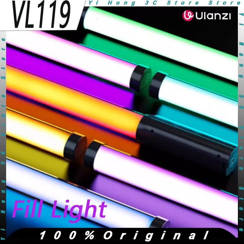 Ulanzi VL119 Fill Light RGB Handheld Colorful Stick Light Lamp 19.68 inch LED Light Wand CRI 95+ 2500K-9000K Photography Studio