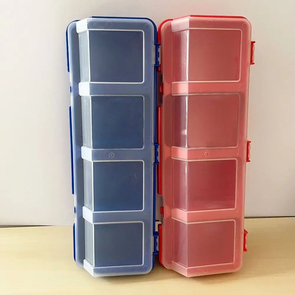 

1Pcs Multicolor Parts Storage Box Plastic Material 4 Compartment Screw Organizer Box with Lid Display Storage