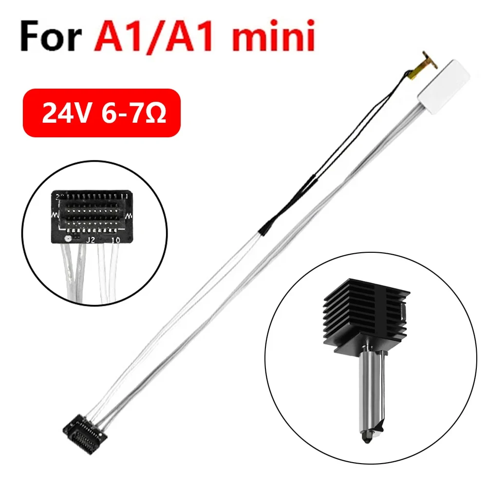 

Нагревательная трубка с керамическим картриджем 24 В для Bambu Lab A1/A1mini Hotend 100K NTC 3950, датчик температуры, 3D-принтер