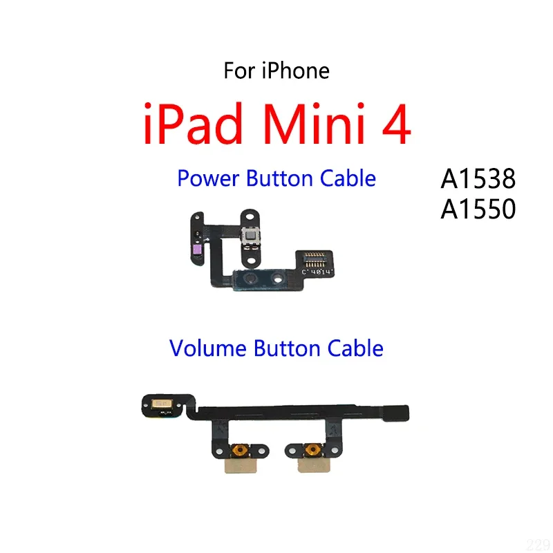 Power Button Switch Volume Mute Button On / Off Flex Cable For iPad Mini 4 A1538 A1550