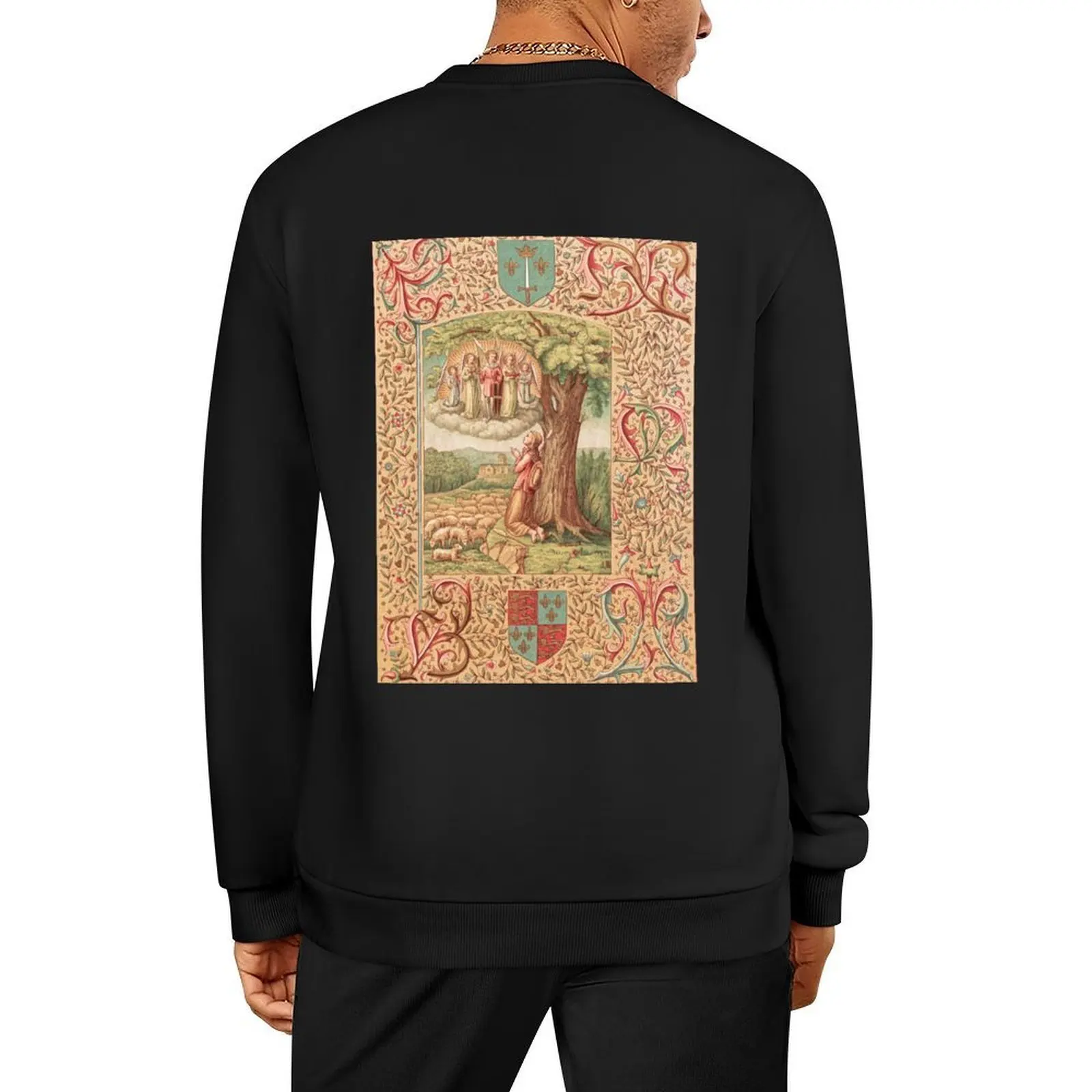 

Saint Joan of Arc medieval drawing Pullover blouse clothes for men men's clothing men clothes sweatshirt male