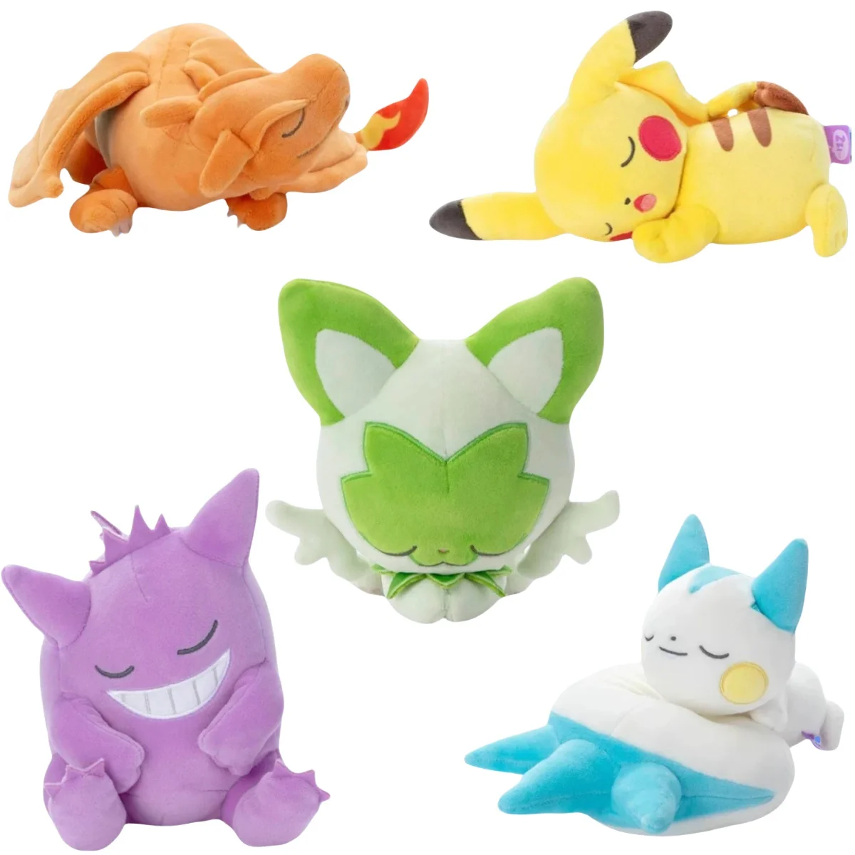 Pokemon Sleeping Series Pikachu Plush Gengar Charizard Sprigatito Pachirisu Stuffed Doll Peluche Anime Toys Hobbies Xmas Gifts