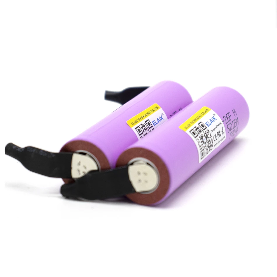 ELAIK New 100% Original 18650 2600mah battery ICR18650-26FM Li ion 3.7V rechargeable battery+ DIY Nickel sheet