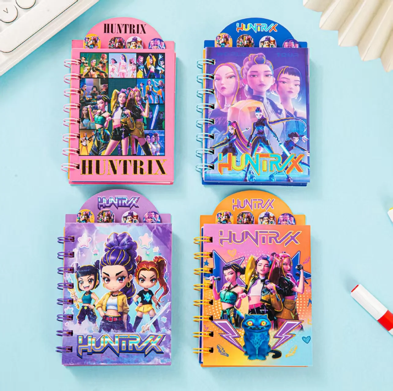 A6 KPop شيطان الصيادين لفائف أجهزة الكمبيوتر المحمولة للطلاب أنيمي الكرتون Kawaii مجلة دفتر بنين بنات موضة سجل دفتر الهدايا