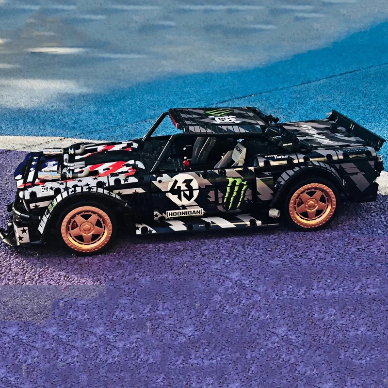 التقنية 33003 MOC فريد فورد موستانجيد Hoonicorn V2 سباق السيارات MOC-22970 اللبنات الطوب لعب للأطفال هدايا عيد الميلاد #3