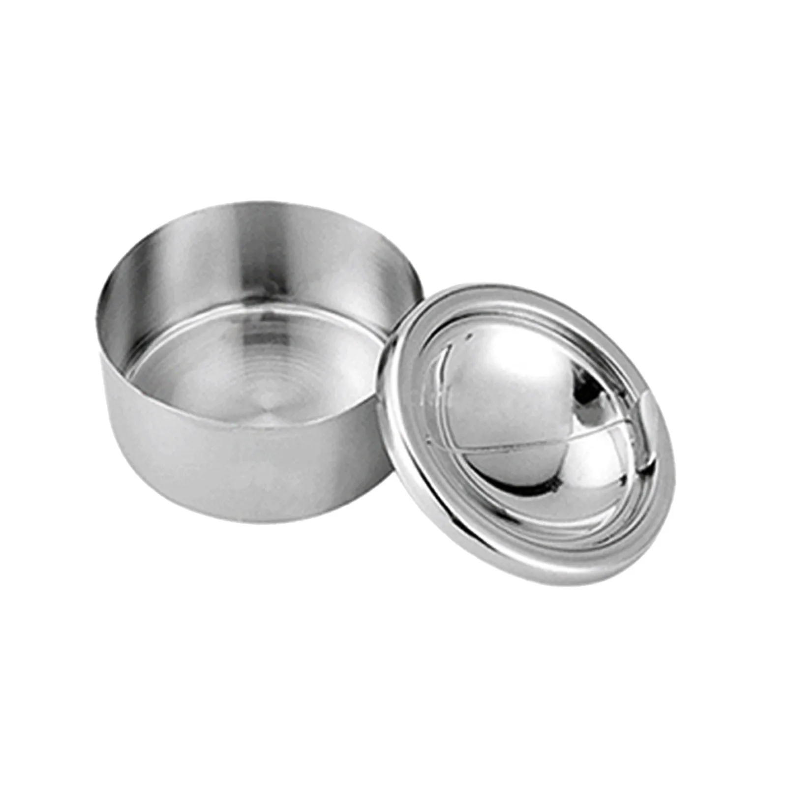 

1pcs Automatic Opening Stainless Steel Ashtray Silver Large Capacity Windproof Cigarette Tray For Indoor Outdoor Use Portable