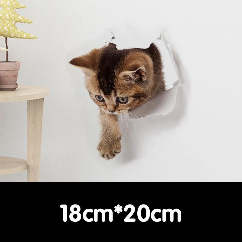 M228 Maus Katzen Tiere Wandaufkleber Badezimmer Toilette Dekor Wohnzimmer Schrank Kühlschrank Home Dekoration Aufkleber – Detail 5