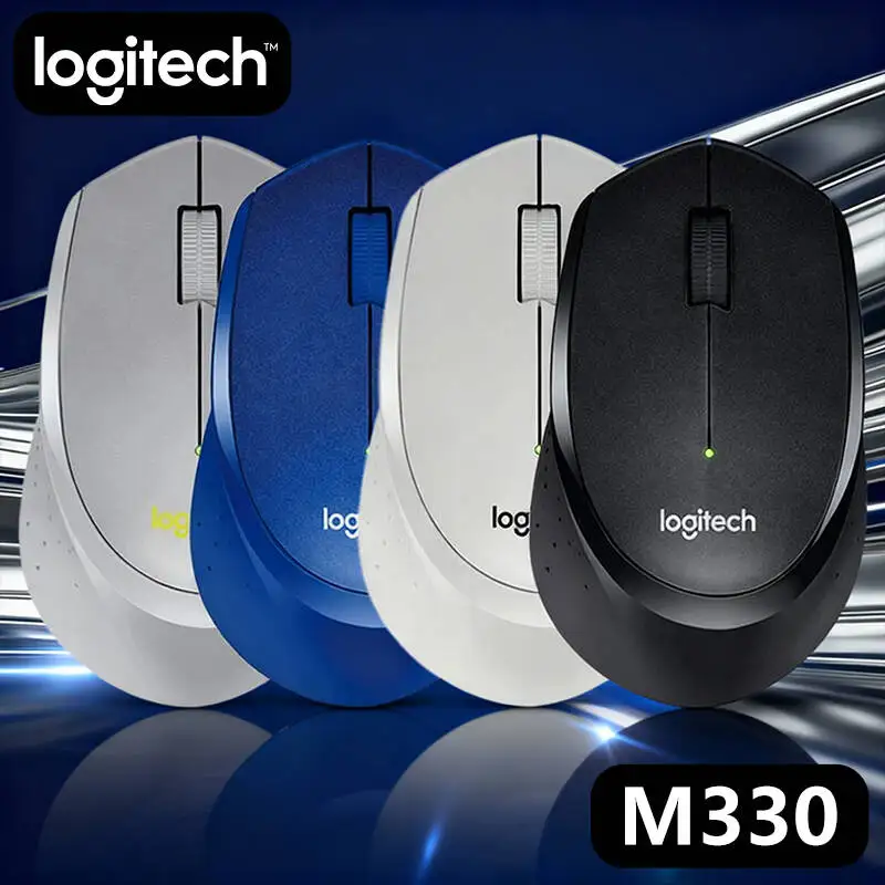 

Logitech M330 Wireless Silent Mouse 2.4GHz High Precision Ergonomic Grip 10m Range Compatible with Windows Mac Linux PC Laptop