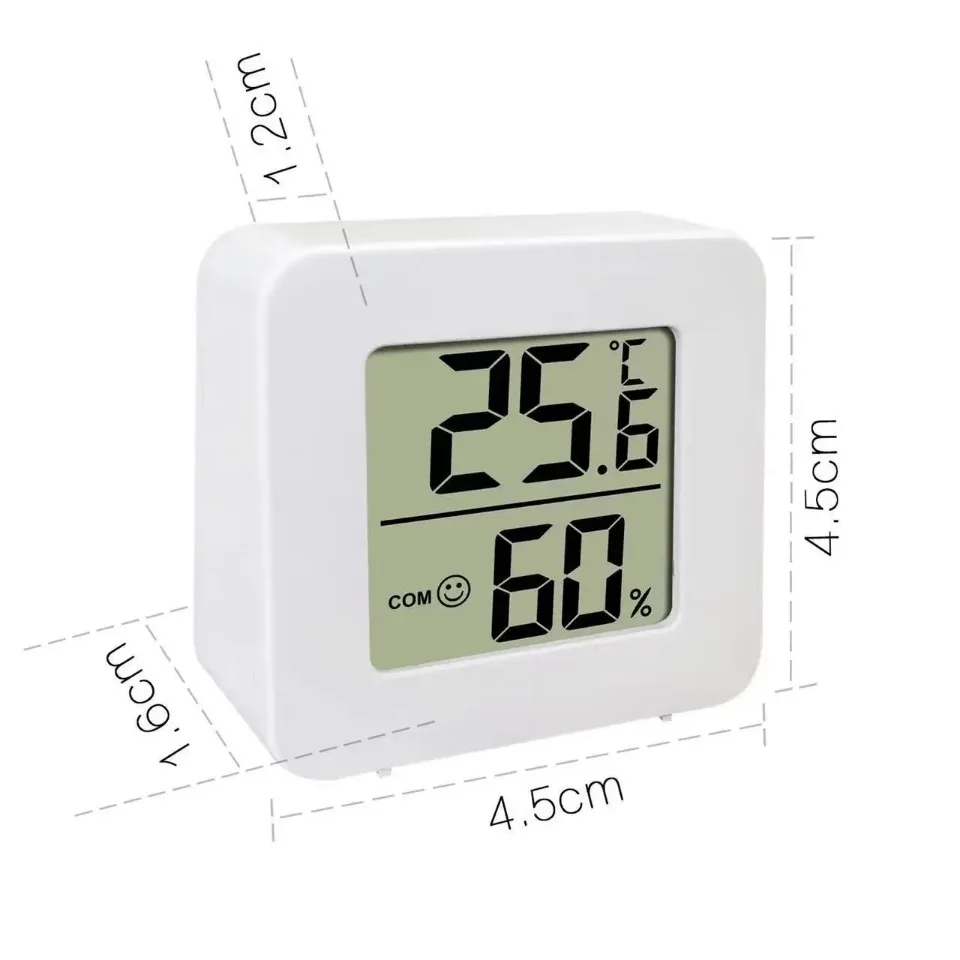 Mini Digital Thermometer Hygrometer LCD Display Temperature Humidity Meter Sensor Wall Mounted Indoor Room Weather Gauge Tools