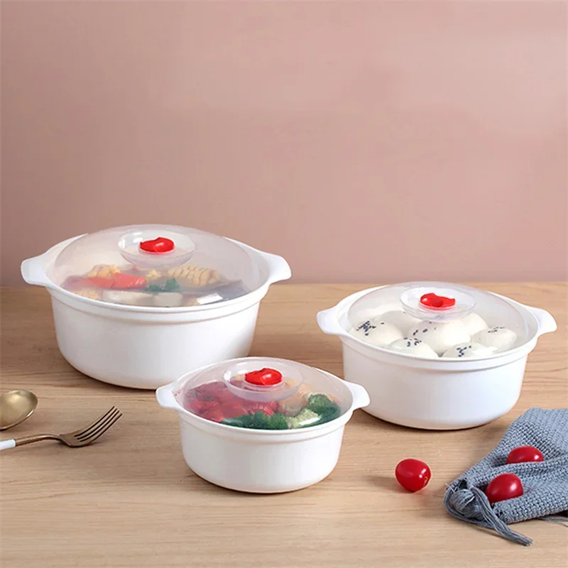 Caja especial para horno microondas S/M/L, contenedor de arroz para dumplings al vapor, olla para sopa calentada, bollos al vapor calientes con tapa, dispositivo de cocina