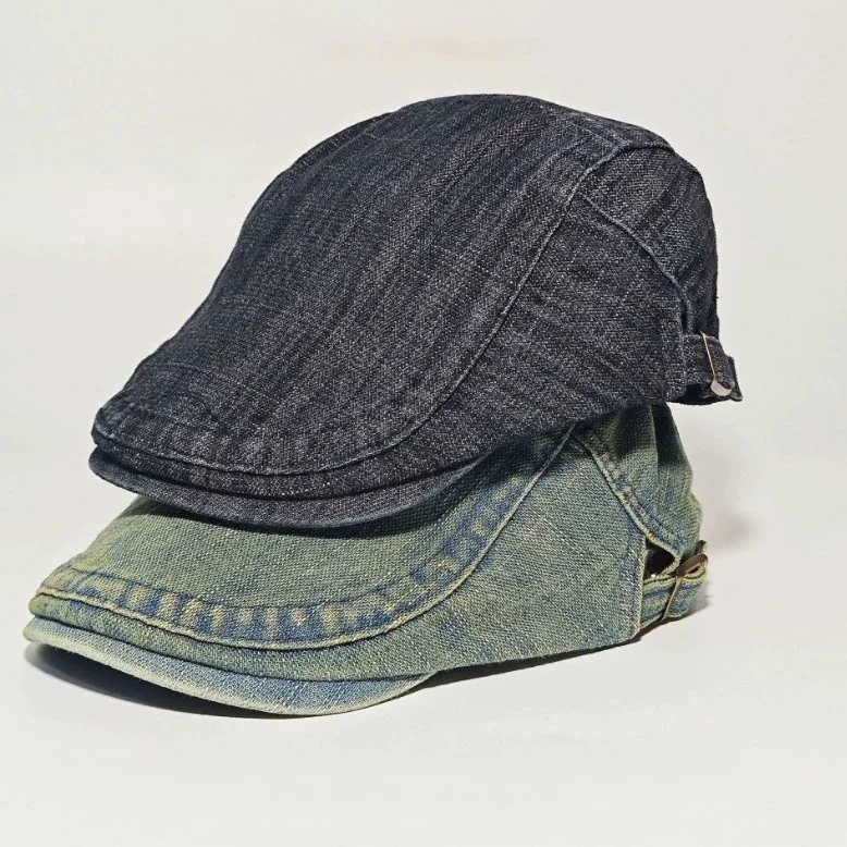 Retro Washed Simple Denim Forward Cap for Outdoor Use, Women's Spring-autumn New Style Beanie, Men's Baseball Cap