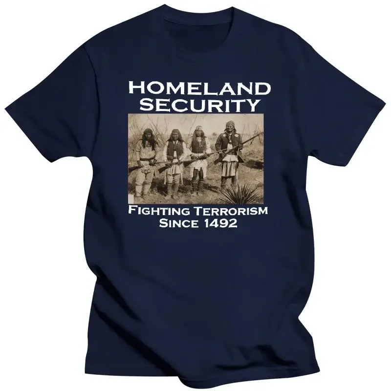 New Arrival fashion heavyweight Hot Sale New Homeland Security Fighting Terrorism Since 1492 Men T-Shirt Wholesale Tee Shirt