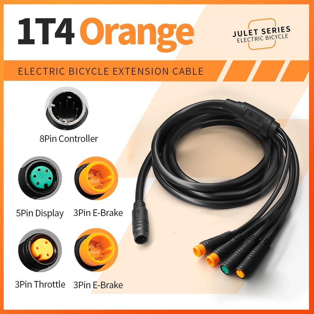Hsthe Sea Cable Extensión Bicicleta Eléctrica 170cm 5 Pines SM: Impermeable Y Fiable Para Tu Pantalla