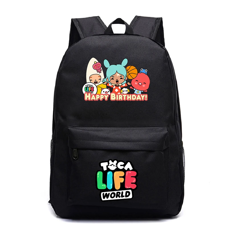 

Fashion Toca Life World Game School Bag Backpacks for Student Boys Girls Cartoon SchoolBag Toca Baca Rucksack Cute Kids Backpack