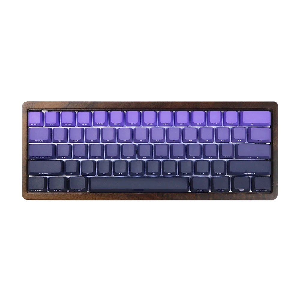 

134Keys Purple Black Gradient Keycaps Side/Top Print PBT Backlit Keycap Dye Subbed OEM Profile Keycap For 68 84 87 104 MX1.0 6.0