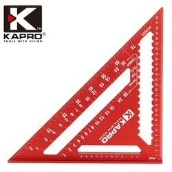 Kapro 7/12inch Triangle Ruler Thickened Aluminum Alloy Swanson Speed Square Metric Joiner Angle Marking Gauge For Woodworking