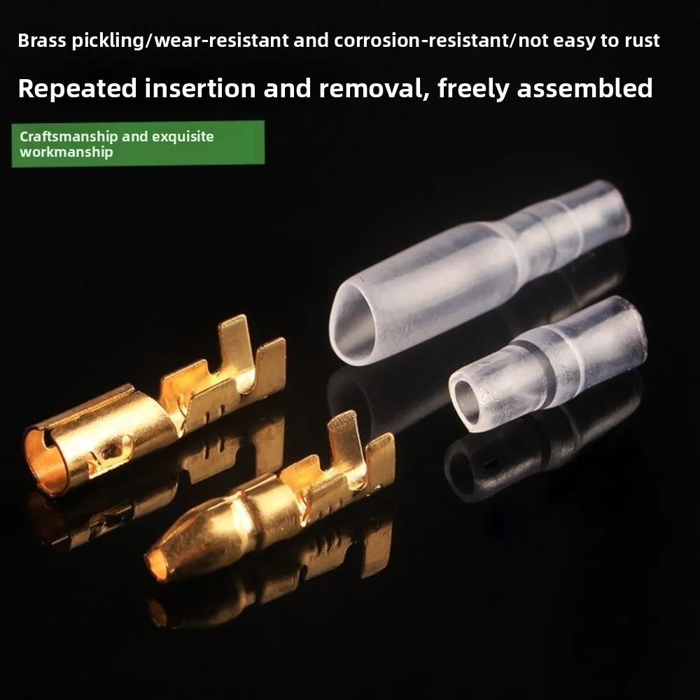 

Tinplate Wire Terminal Copper Bare Nose Lugs Crimp Terminals Sheet Terminal Binding Post Cold Pressure Terminal Set