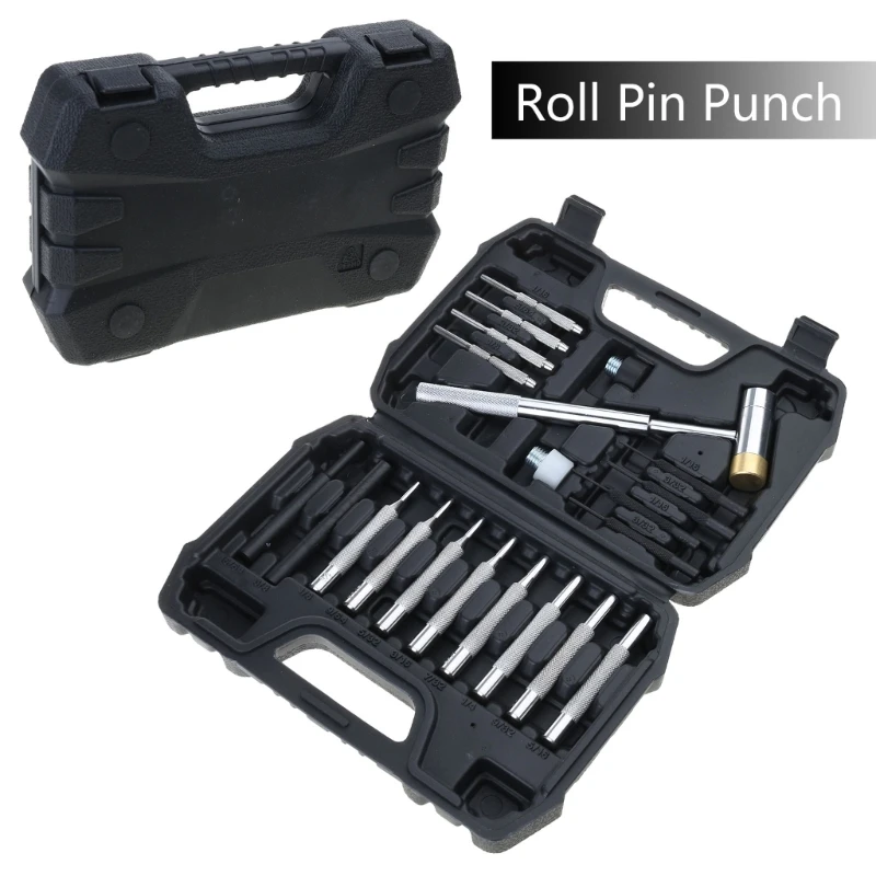 Roll Pin Set with Steel Double-Faced Hammers Gunsmithing Tool