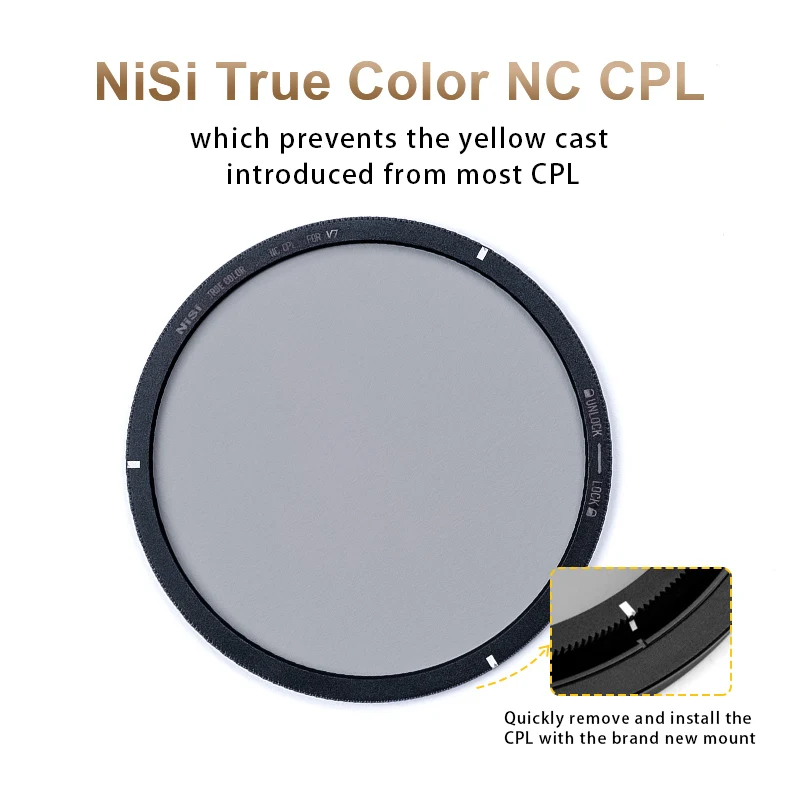 NiSi V7 100mm Filter Holder Kit with True Color NC CPL and Lens Cap