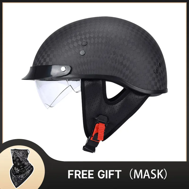 High Quality 12K Carbon Fiber Glossy Black Safety Helmet For Head Protection Moto Helmets DOT Approved Casco Para Motociclista