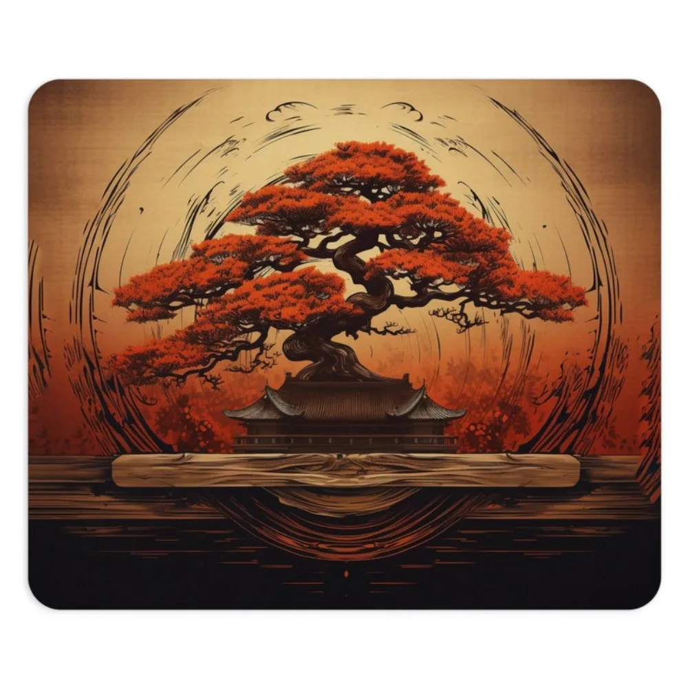 

Bonsai art mouse pad, small rubber anti-slip washable computer mechanical keyboard, high-quality desktop decorative carpet