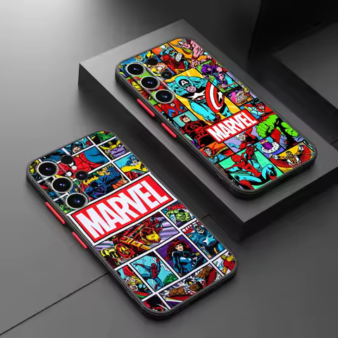 Case for Samsung Galaxy S25 Ultra S23 Plus S24 S22 S21 FE S20 S10 S20FE S23Ultra S9 Funda Phone CoverMarvel Cartoon Comics
